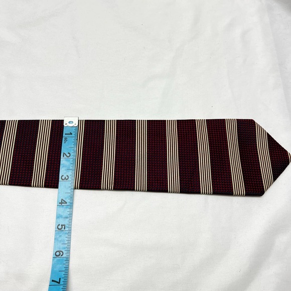 Brooks Brothers Makers All Silk Tie Striped Hand Made In USA Of Imported Fabric - Picture 7 of 9